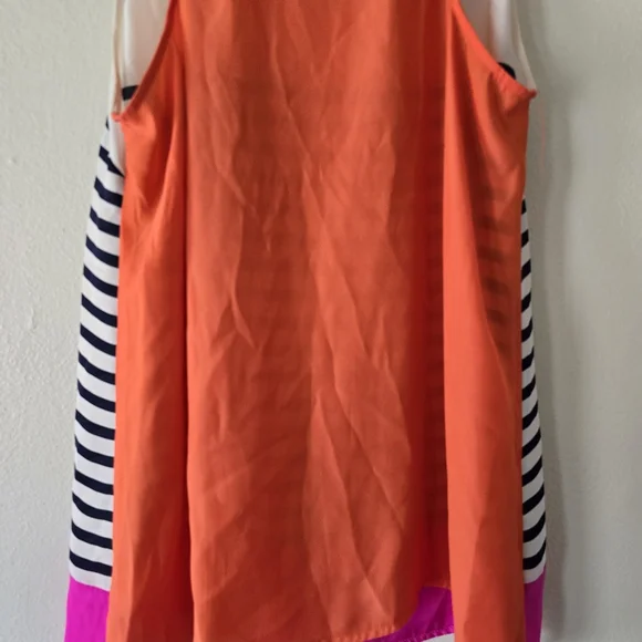 MAEVE ANTHROPOLOGIE Racerback Tanktop Blouse Colorblock Pinstripes Size Large - Picture 13 of 14